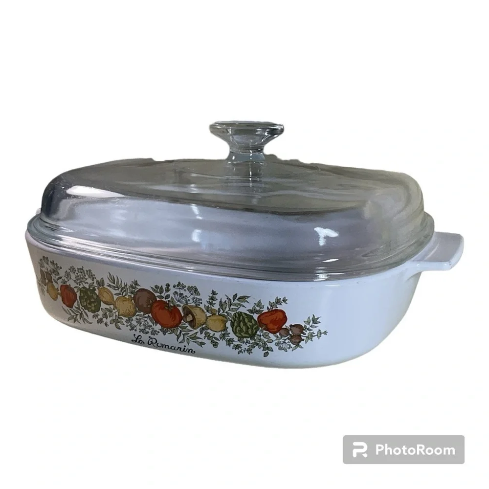 Vintage CorningWare Spice Of Life Le Romarin Casserole Dish Lid